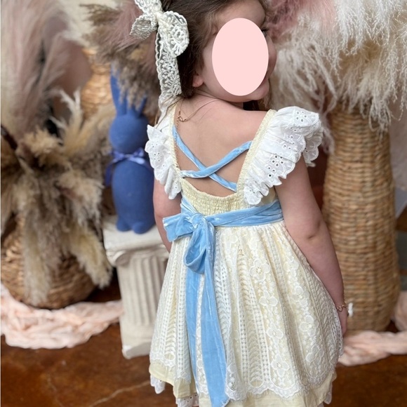 Love & Grow Clothing Co. Buttercup Yellow Tunic with Embroidered Bunny - Size 4T - Picture 4 of 11